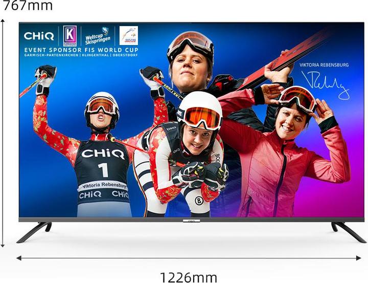Produktbild CHiQ U55QM8V (139 cm(55 Zoll), schwarz, UltraHD/4K, Triple Tuner, Android) (55", QLED, 4K)