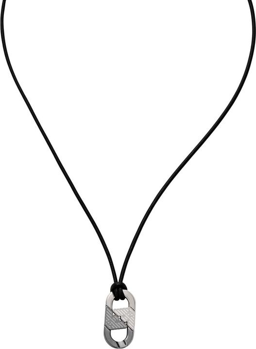 Emporio Armani Kette (Leder, Edelstahl)