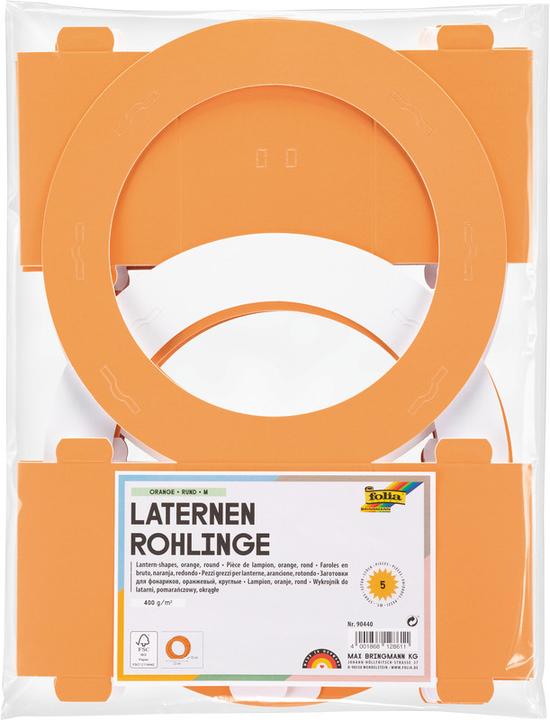 Produktbild Folia Rund-Laternen-Zuschnitt, Durchm.: 220 mm, orange