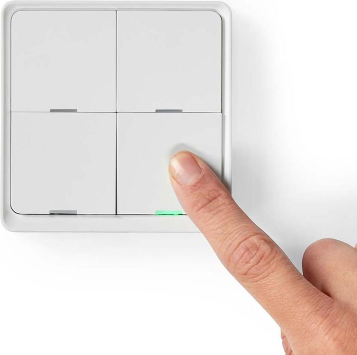 Image du produit Nedis ZBWS40WT Interrupteur mural Smartlife WiFi, Blanc