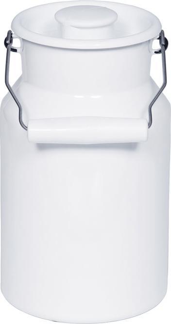 Riess Pot à lait avec couvercle en émail et poignée en bois 1L (1 l)