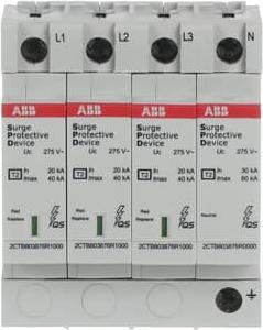 Actual product image ABB Surge arrester OVRT23N40-275PQS type 2 for 230/400V TT-3Ph. + TN-S