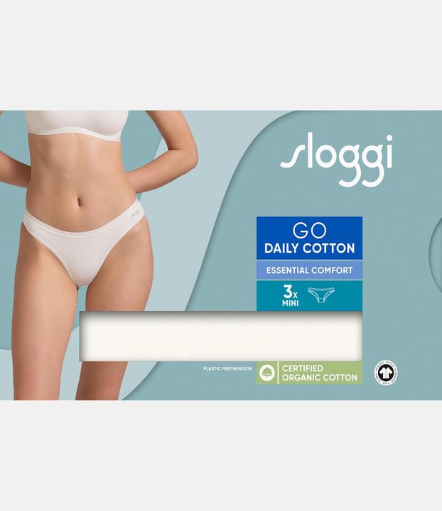 Image du produit Sloggi Brief GO DAILY COTTON MINI Damenslip 3er Pack (L, Lot de 3)