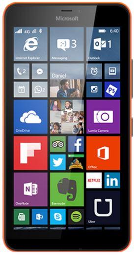Actual product image Microsoft Lumia 640 XL (8 GB, Orange, 5.70", Dual SIM, 13 Mpx, 3G)