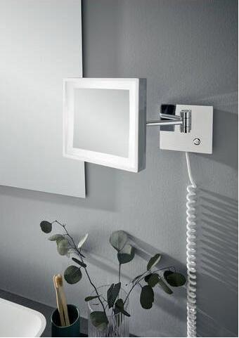 Produktbild Emco LED-Rasier-/Kosm.spiegel PURE LED eckig 1-armig 3-fach Touchsensor schwarz