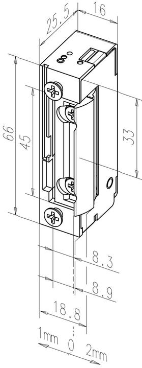 Immagine prodotto effeff Incontro elettrico 128 E FaFix con scrocco raggio (Oggetto porta, Interno)