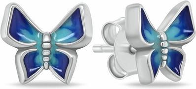Brilio Silver - Ladybug silver earrings with colored zircons EA1103WRBW