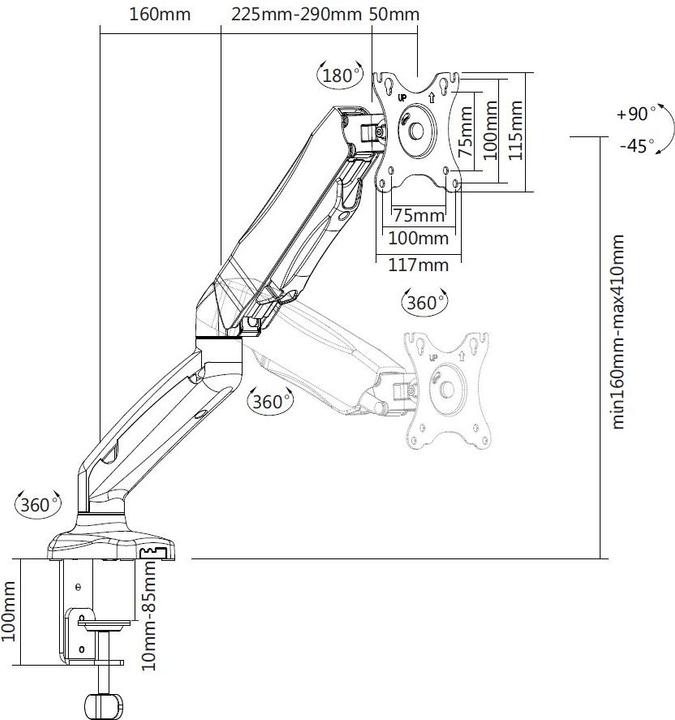Produktbild equip Tischhalterung (Tisch, 27")