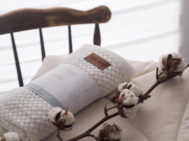 Immagine prodotto Qbana Mama Coperta all'uncinetto in bambù crema (90 x 75 cm)