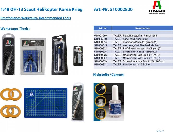Actual product image 1:48 OH-13 Scout Helicopter Korea War