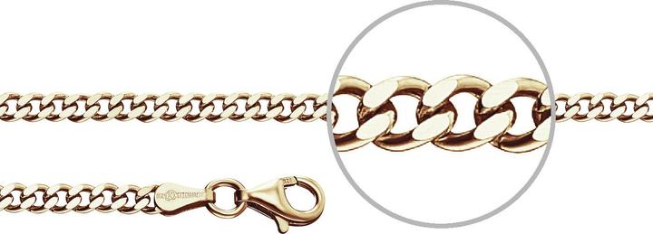 Produktbild Der Kettenmacher Panzerkette Gold Diamantiert 1,2 mm 45 cm (Sterling Silber 925, Vergoldet, 60 cm)