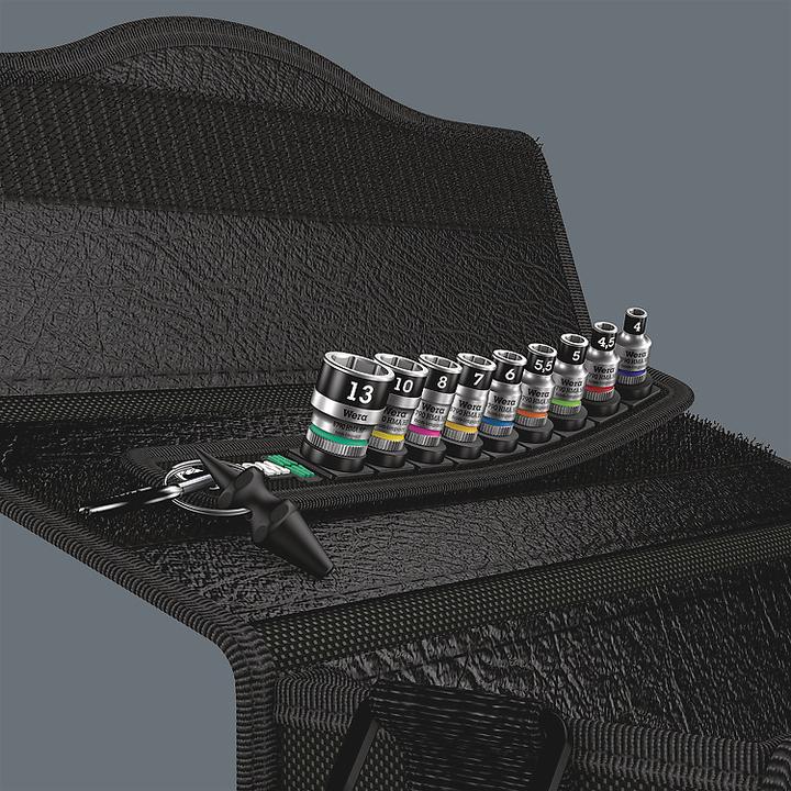 Immagine prodotto Wera Belt A 1 Zyklop socket set (6 mm, 5,5 mm, 10 mm, 7 mm, 5 mm, 8 mm, 4,5 mm, 13 mm, 4 mm)