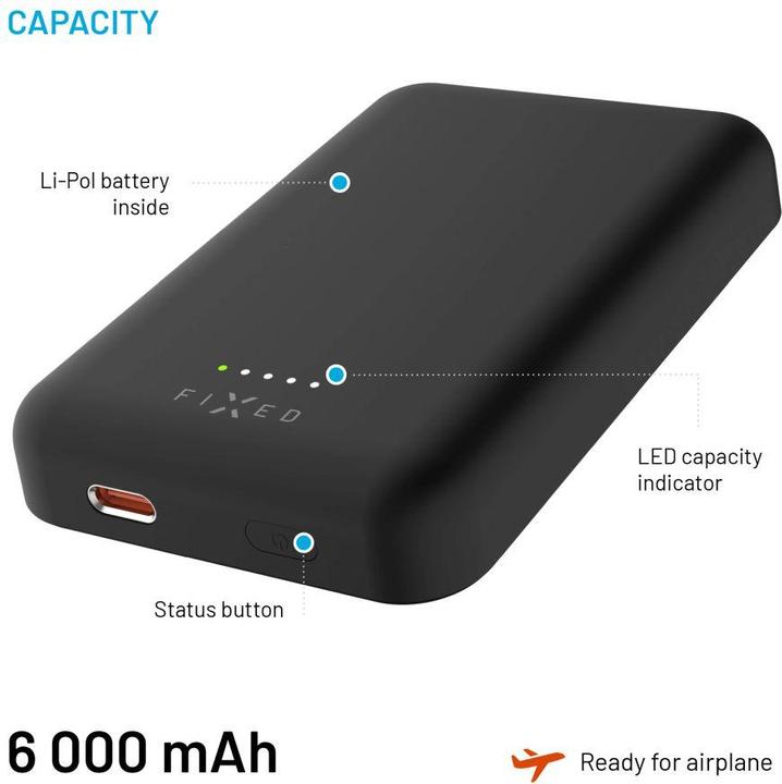 Produktbild Fixed MagZen, 6 000 mAh, Black (6000 mAh)