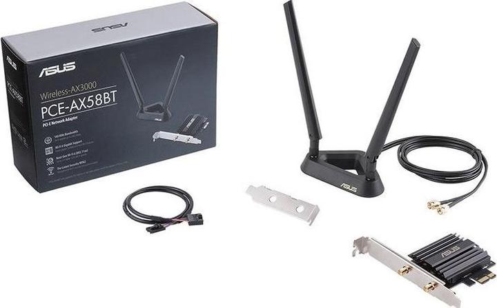 Actual product image ASUS PCE-AX58BT AX3000 WiFi 6 Adapter (Mini PCI Express)