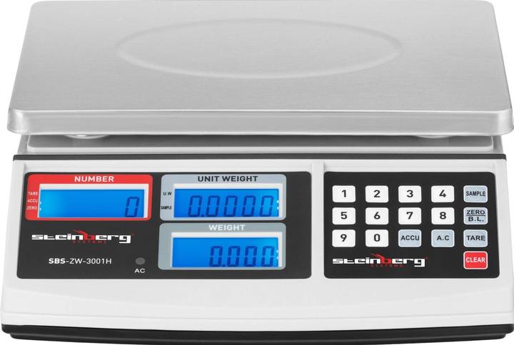 Actual product image Steinberg Counting Scale - 30 kg / 1 g - white
