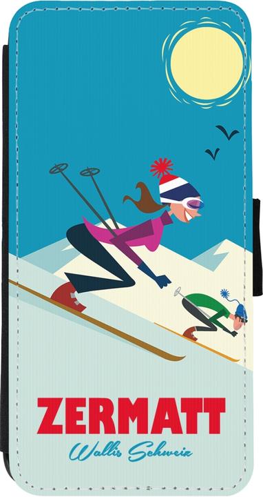 Produktbild PhoneLook Hülle Wallet schwarz Zermatt Ski Downhill (Apple iPhone 11)