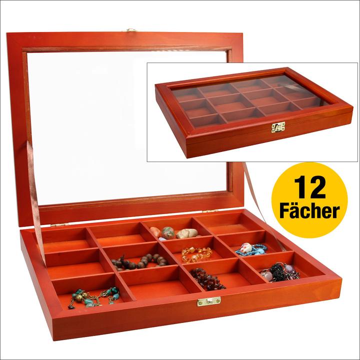 Produktbild Safe Vitrine aus Holz mit 12 Fächern.5337