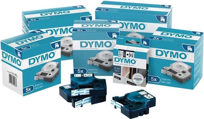 Actual product image Dymo S0720680 Standard Tape (0.90 cm, Black, White)