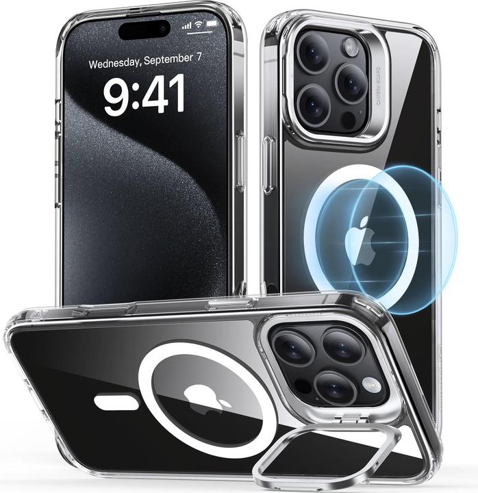 Immagine prodotto ESR Custodia HaloLock ibrida classica con supporto Stash (Apple iPhone 16 Pro Max)