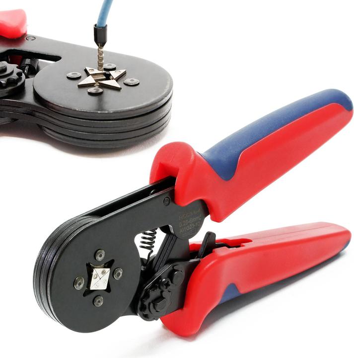 Actual product image Wiltec Automatic Adjustable Wire Cable 0,25-6mm² Crimping Crimper Pliers Cutter Stripper Ratchet (240 mm)
