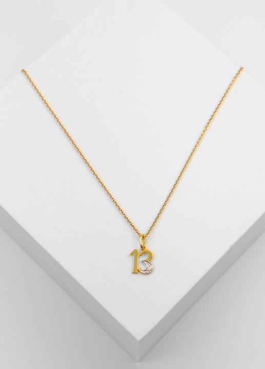 Produktbild Muau Zahl 13 (750, Weissgold, 18 K Gelbgold)