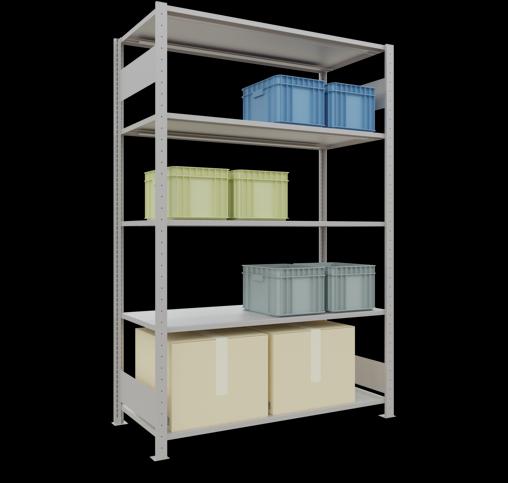 Immagine prodotto Schulte Lagertechnik Sistema di scaffalature di base senza viti MULTIplus150 con ripiani di lunghezza
