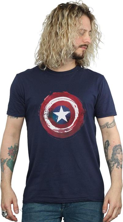 Immagine prodotto Captain America Splatter Shield Maglietta Uomo (XXL)