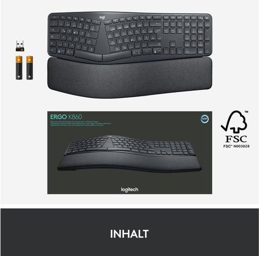 Produktbild Logitech Ergo K860 (CH, Kabellos)