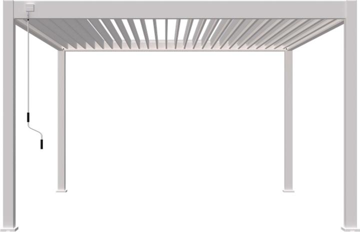 Produktbild Weide Pergola Deluxe Plus 4x4m mit Lamellendach Weiss (400 cm, 400 cm)