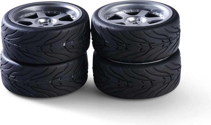 Actual product image Carson 1:10 Wheel set 6 sp. design (4) silver
