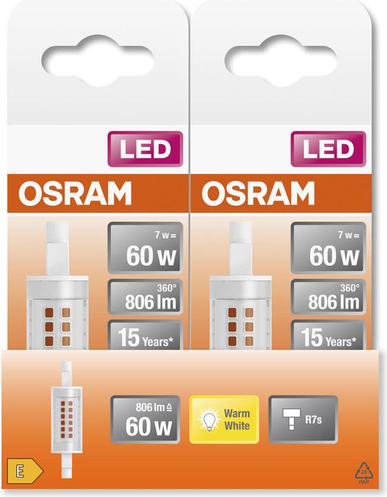 Actual product image Osram Slim Line (R7s, 7 W, 806 lm, 1 x, E)