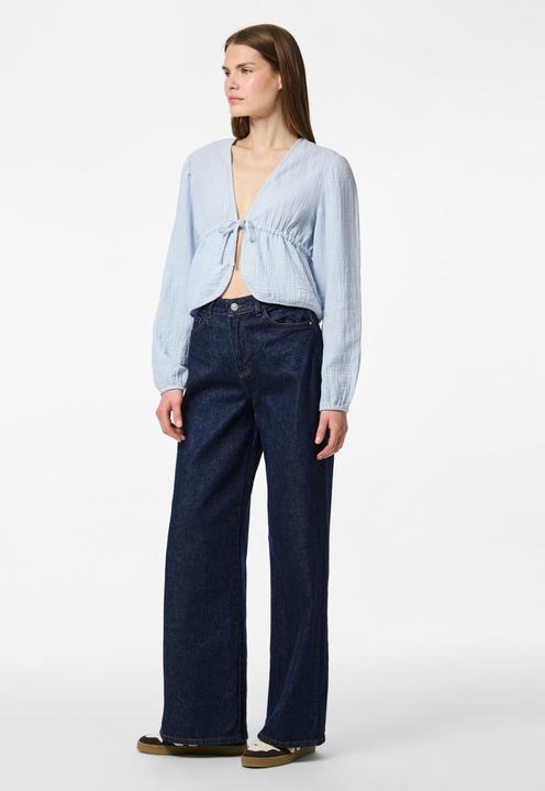 Actual product image Pieces PCSASTINA Musselin Oberteil mit langen Ärmeln (XS)