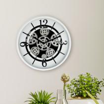 Actual product image Cepewa Wall clock gear wheel, white, approx. 30cm in diam