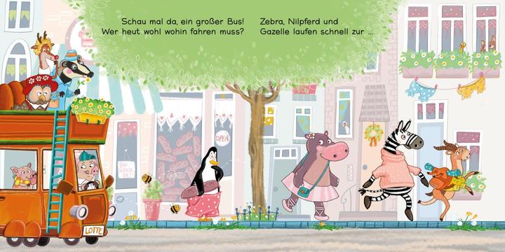 Actual product image Zebra, hippo and gazelle run quickly to the... Stop! (German)