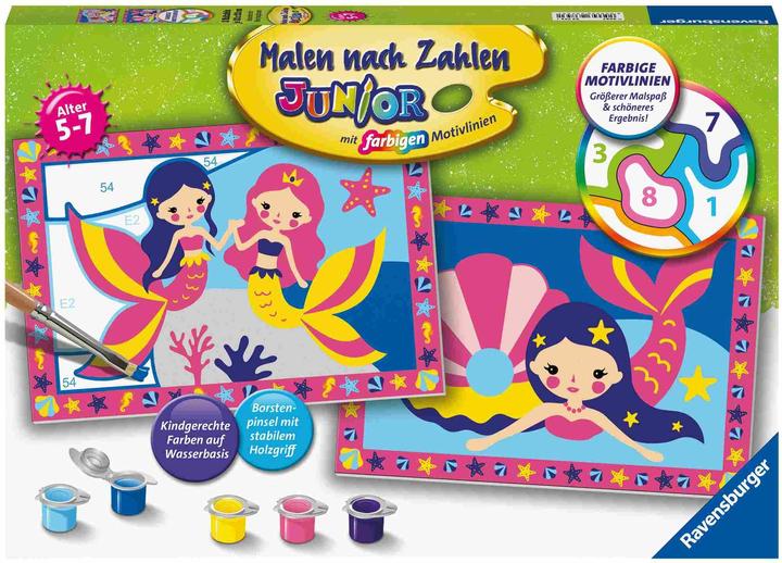 Produktbild Ravensburger Malen nach Zahlen 23753 - Bezaubernde Meerjungfrauen - Kinder 5 - 7 Jahre