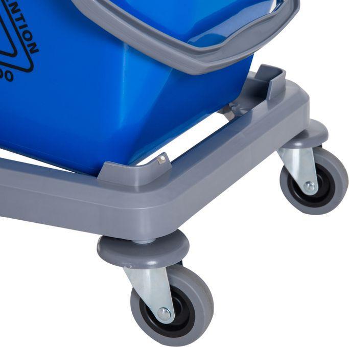 Actual product image Swisshandel24 Cleaning trolley Cleaning trolley Mopping trolley with 2 buckets System trolley with 4 (1 pcs.)