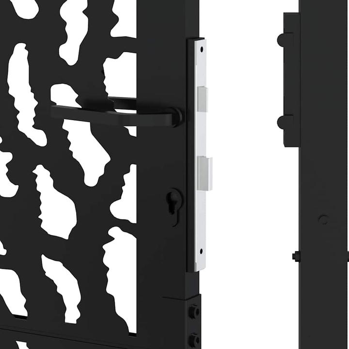 Immagine prodotto VidaXL Cancello da giardino nero 105x130 cm in acciaio a binario design cancello di recinzione cancello da