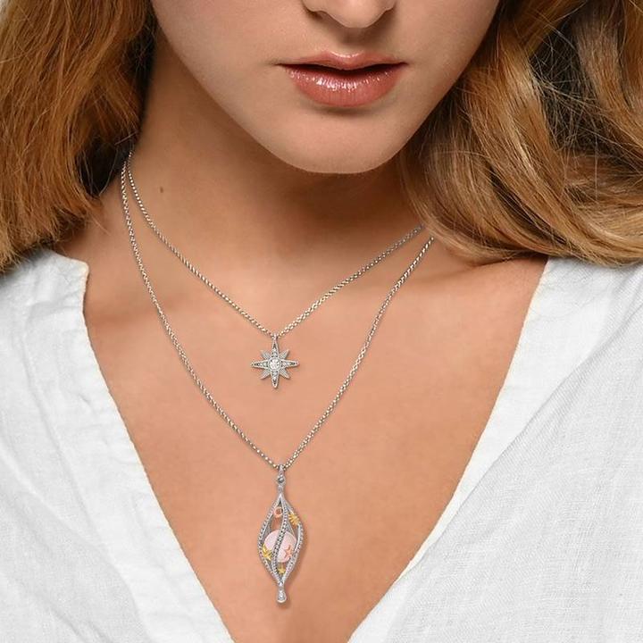 Image du produit Engelsrufer Collier Fleur de vie (Argent 925, Pierre de couleur, 60 cm)