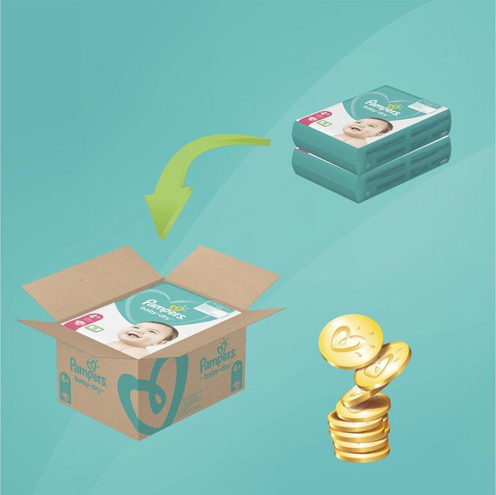 Actual product image Pampers Baby-Dry (Size 4+, Monthly box, 152 Piece)