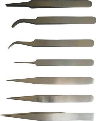 Image du produit Rs Pro Set de brucelles KIT7T pointe Incurvé, Fin