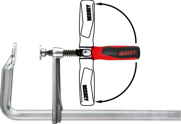 Immagine prodotto Bessey Morsetto a vite interamente in acciaio con maniglia pieghevole GZ50-12KG 500/120 (500 mm)