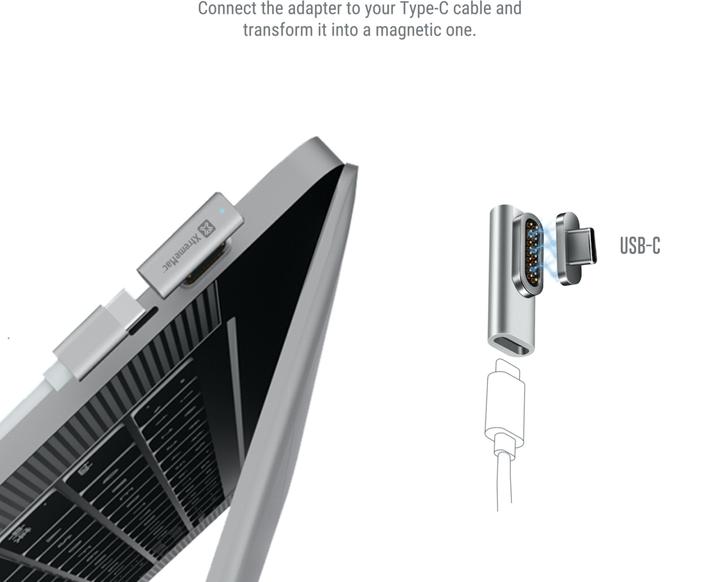 Produktbild XtremeMac Magnetic Type-C Adapter (0.03 m, USB 3.0)
