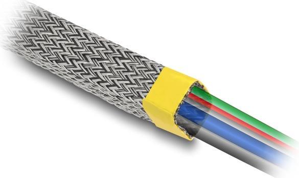 Produktbild Delock Geflechtschlauch zur EMI Abschirmung dehnbar 2 m x 10 mm (Kabelschlauch, 200 cm)