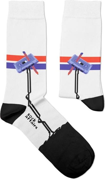 Actual product image SockAffair Unisex Adult Cassette Rewind Socks (40.5 - 45.5)