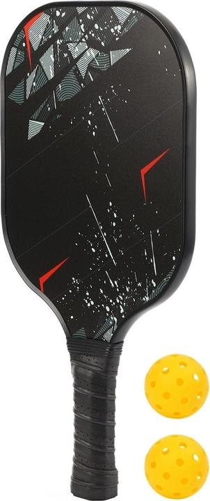 Hermex 3-tlg. Set Pickleball-Schläger Racketsport-Schläger Padelschläger mit Bällen