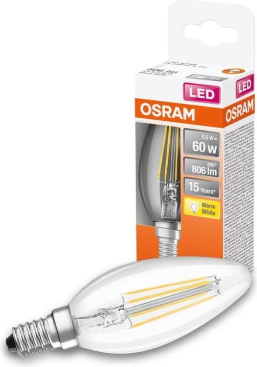 Produktbild Osram Led Retrofit Classic B (E14, 6 W, 806 lm, 1 x, D)
