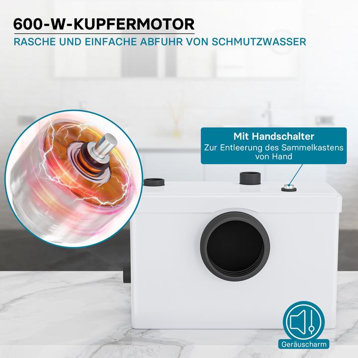 Actual product image Wiltec Toiletten-Abwasserpumpe