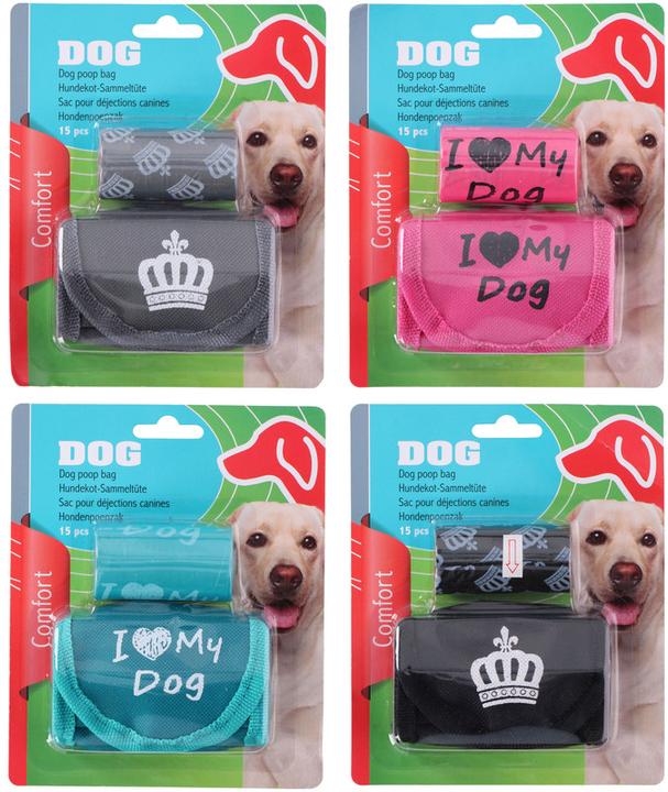 Immagine prodotto Pet treatment Sacchetti per cacca di cane+portaoggetti 15pz 4as (Cane)