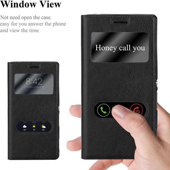 Produktbild Cadorabo Book mit View Doppelfenster Cover (Sony Xperia M2, Sony Xperia M2 Aqua)