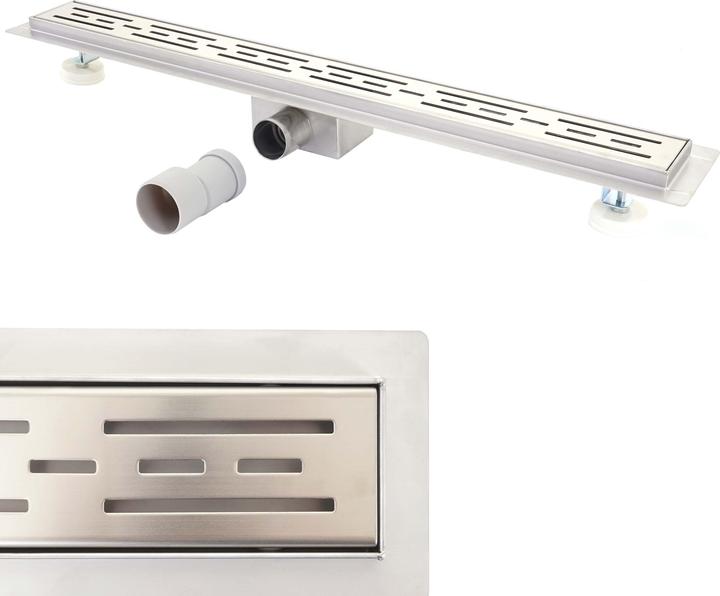 Actual product image Swisshandel24 Shower Channel 100cm Floor Drain Drain Shower Drain, Stainless Steel Siphon 50-120cm (1000 mm)